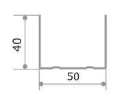Профиль строительный направляющий 50х40